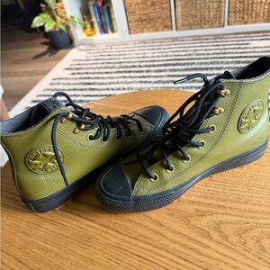 Converse Olive Green High-Top Sneakers Women's size 7.5